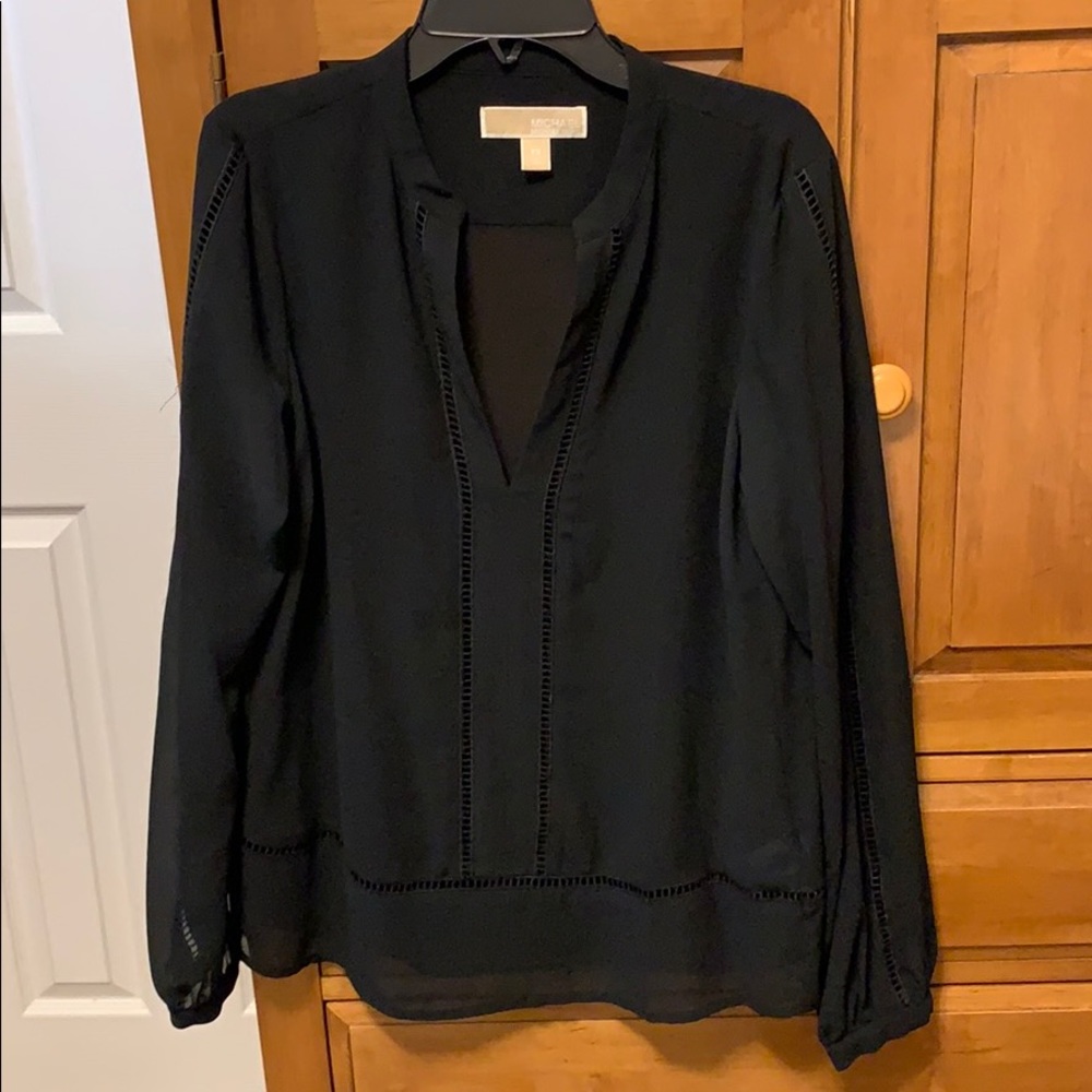 Michael Kors Black Sheer Blouse